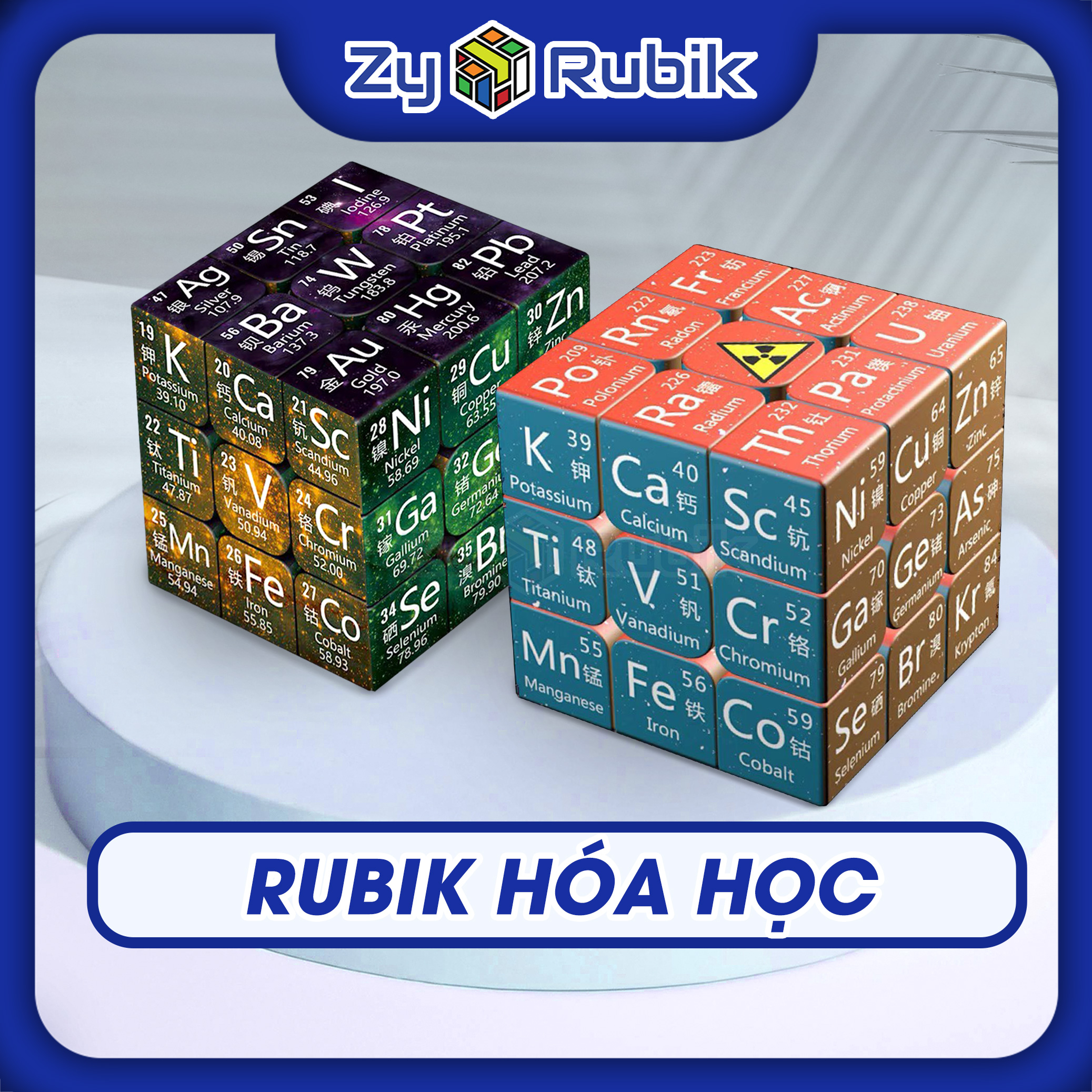 Rubik 3x3 công thức hóa học - rubik hóa học - bảng tuần hoàn công thức hóa học - đồ chơi phát triển trí tuệ - zyo rubik