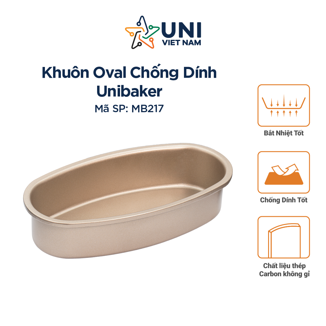 Khuôn oval chống dính Unibaker MB217
