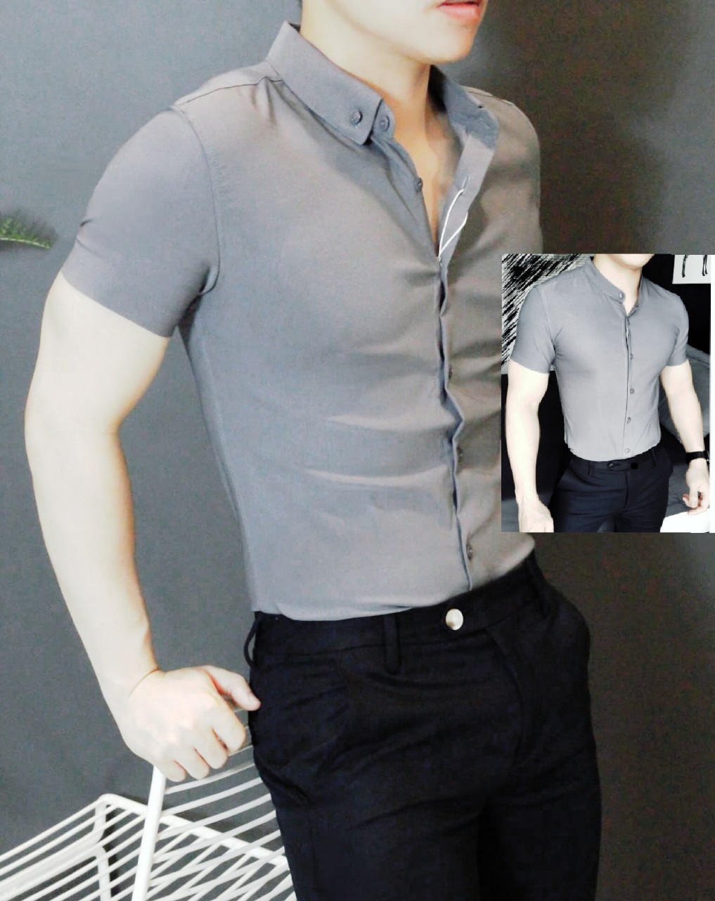 Áo Sơm Tay Ngăn Nam Cotton Lụa Cao Cấp 2021 - FashionClassyShop