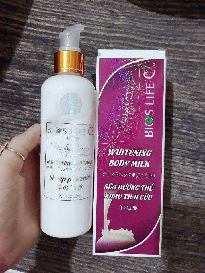 Kem nhau thai cừu Bios life dưỡng trắng da toàn thân