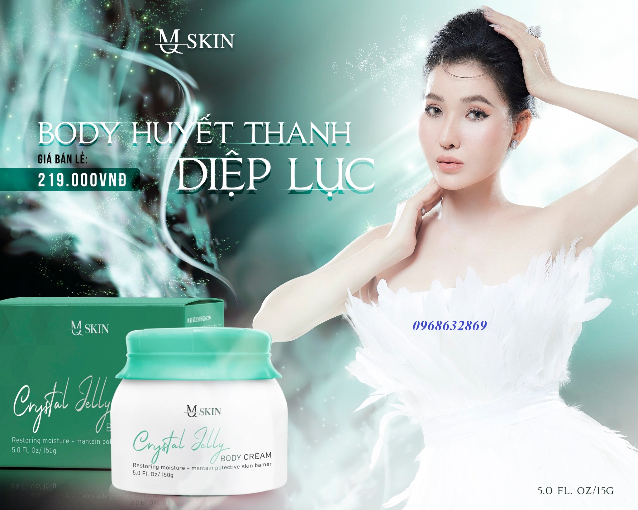 Kem body huyết thanh diệp lục mq skin