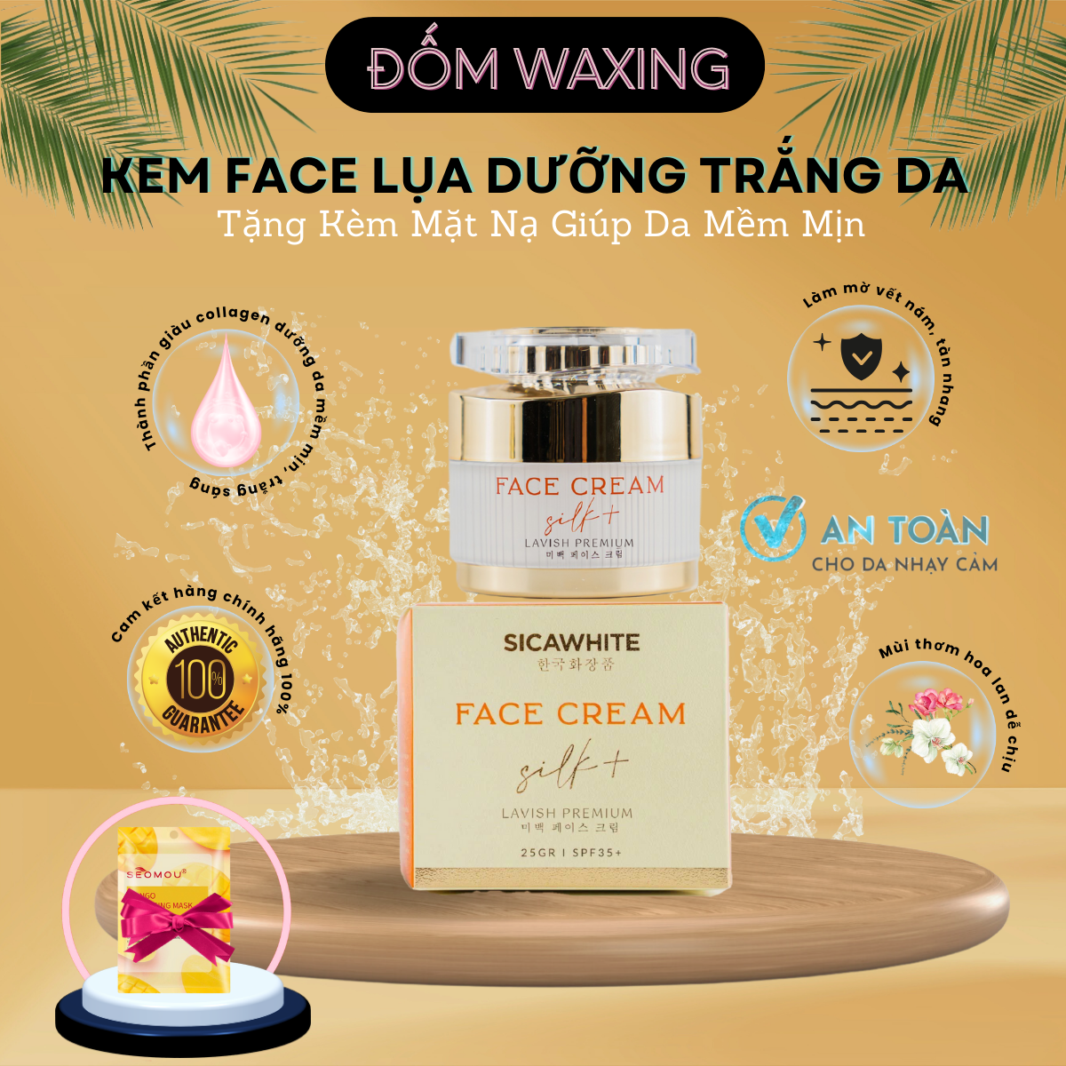 Kem face lụa sica white thành phần tự nhiên hàng chính hãng cty