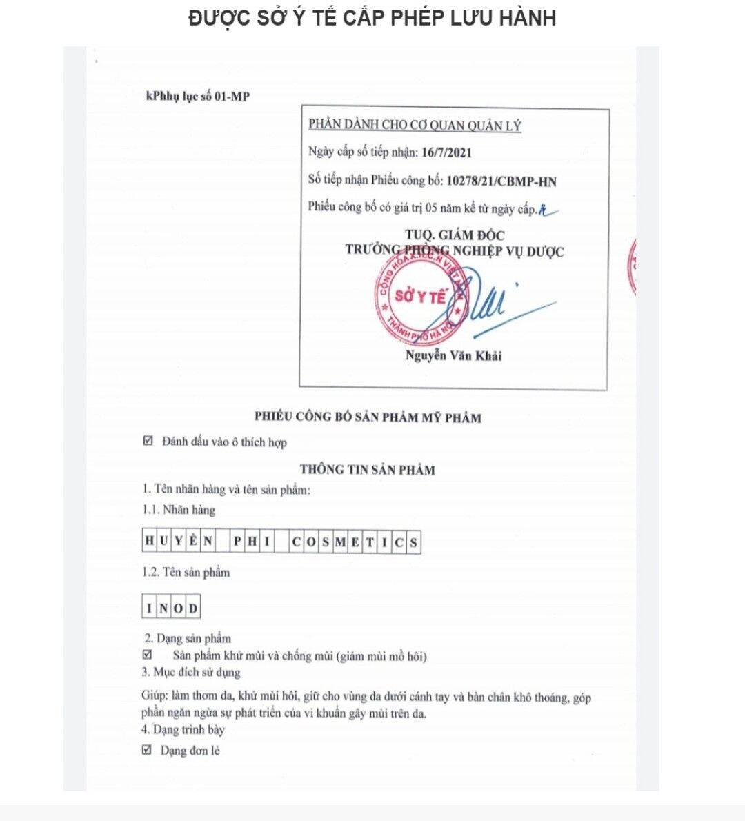 Tinh dầu răng miệng khử mùi hôi miệng Inod