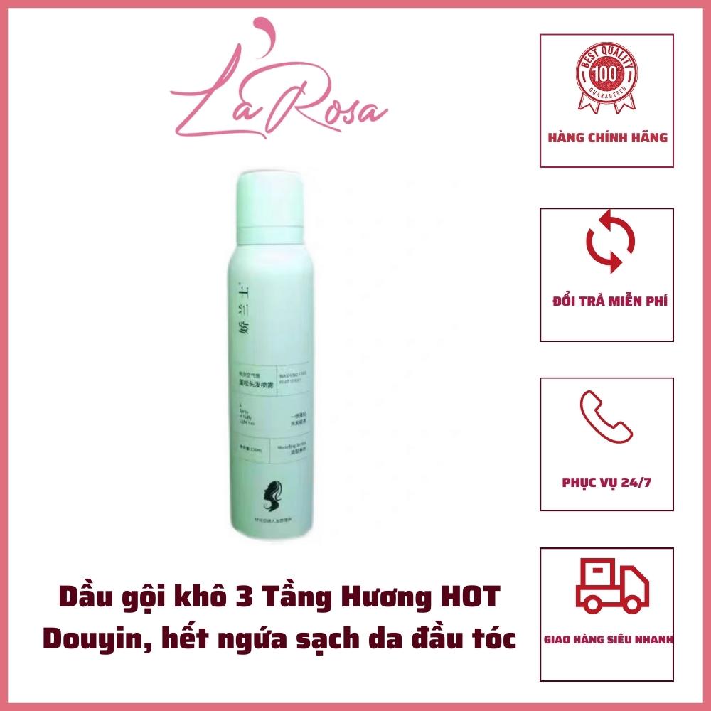 Xịt gội khô tóc,Dầu gội đầu khô 3 Tầng Hương HOT Douyin, Dầu gội khô, Dầu gội dạng xịt, chống bết dính, hết ngứa sạch da đầu tóc bồng bềnh Suốt 8 Tiếng, Không Dầu Bết Dính, Sạch Thơm Ngày Dài, LR70