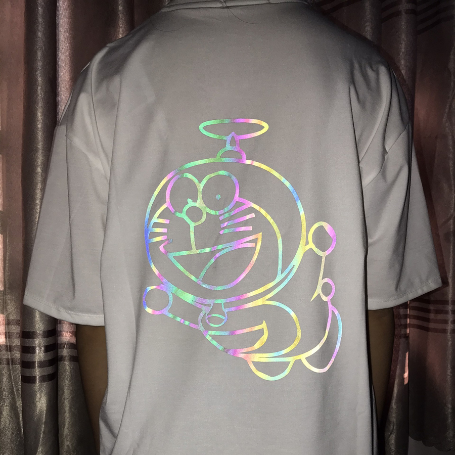 áo thun tay lở phản quang 7 màu doraemon siêu cute