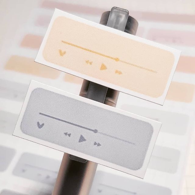 Tờ sticker playlist nhãn dán màu pastel