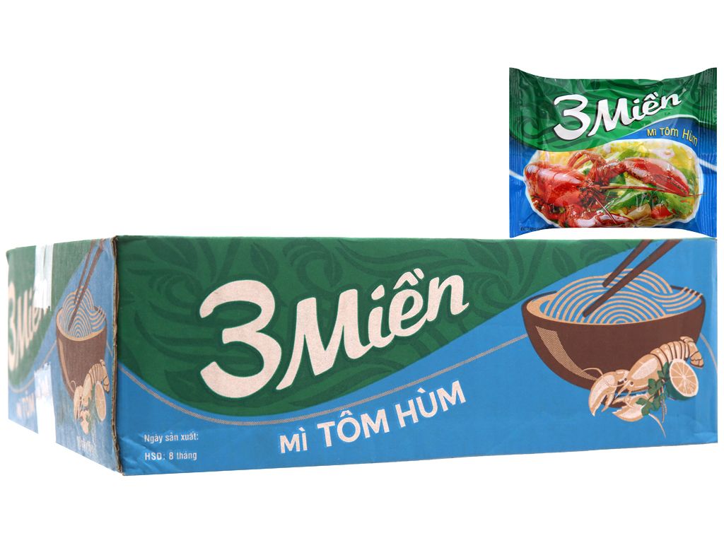 Thùng mì 3 miền 30 gói tôm hùm