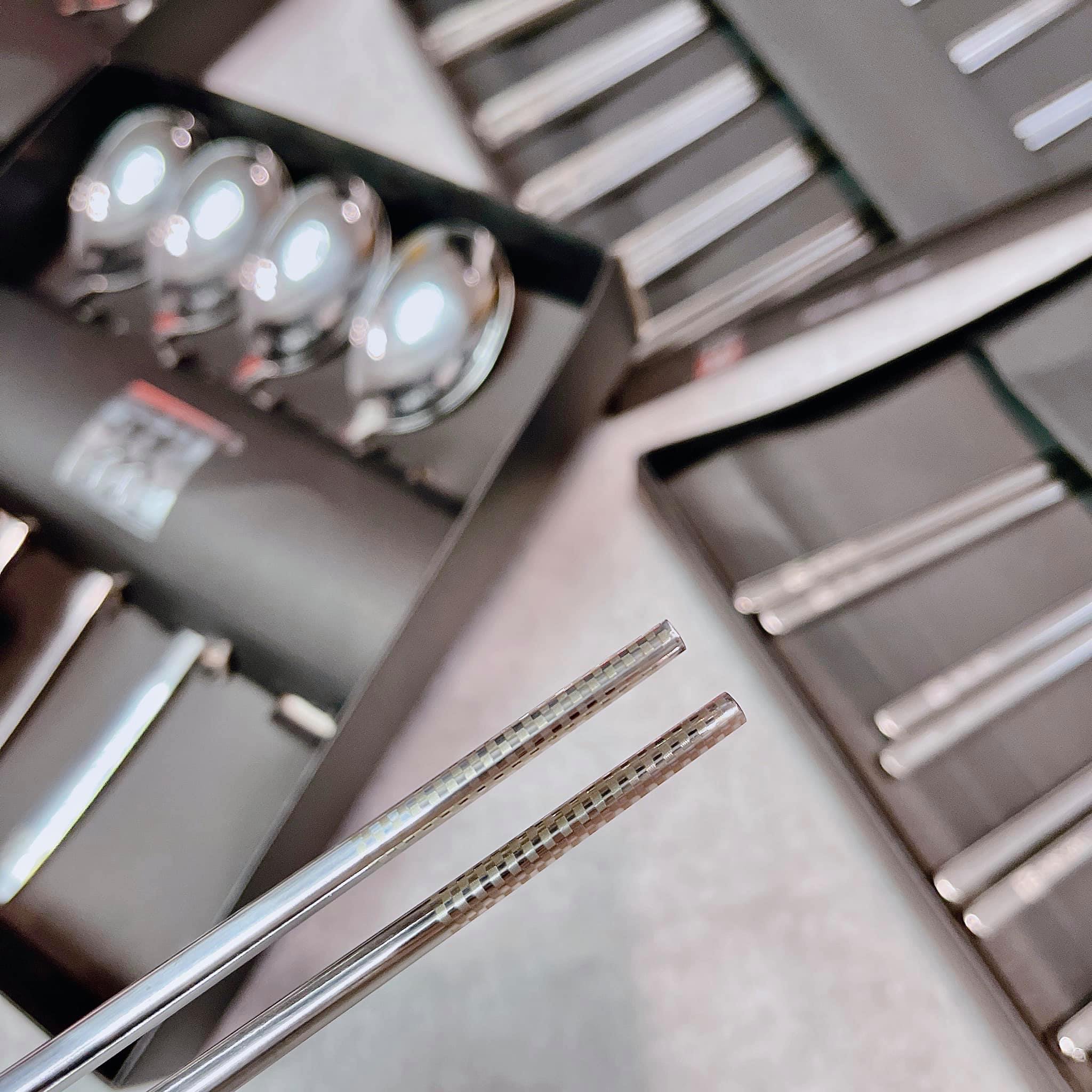 Set 5 thìa inox 5 đôi đũa inox zw siêu cao cấp bền đẹp dày dặn bóng loáng