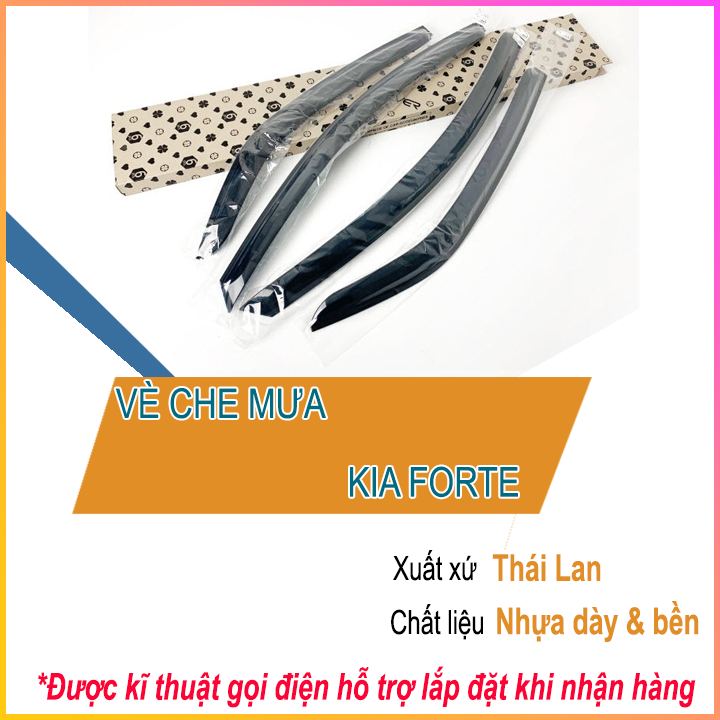 Vè che mưa Kia Forte/Cerato [2008-2011] hàng Hàn Quốc chất liệu dày và bền, đổi lại và hoàn tiền trong 30 ngày nếu không hài lòng