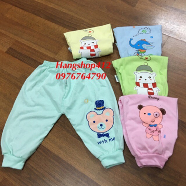 Quần dài in hình dễ thương cho bé 3-10 kg/ Quần dài cho bé sơ sinh