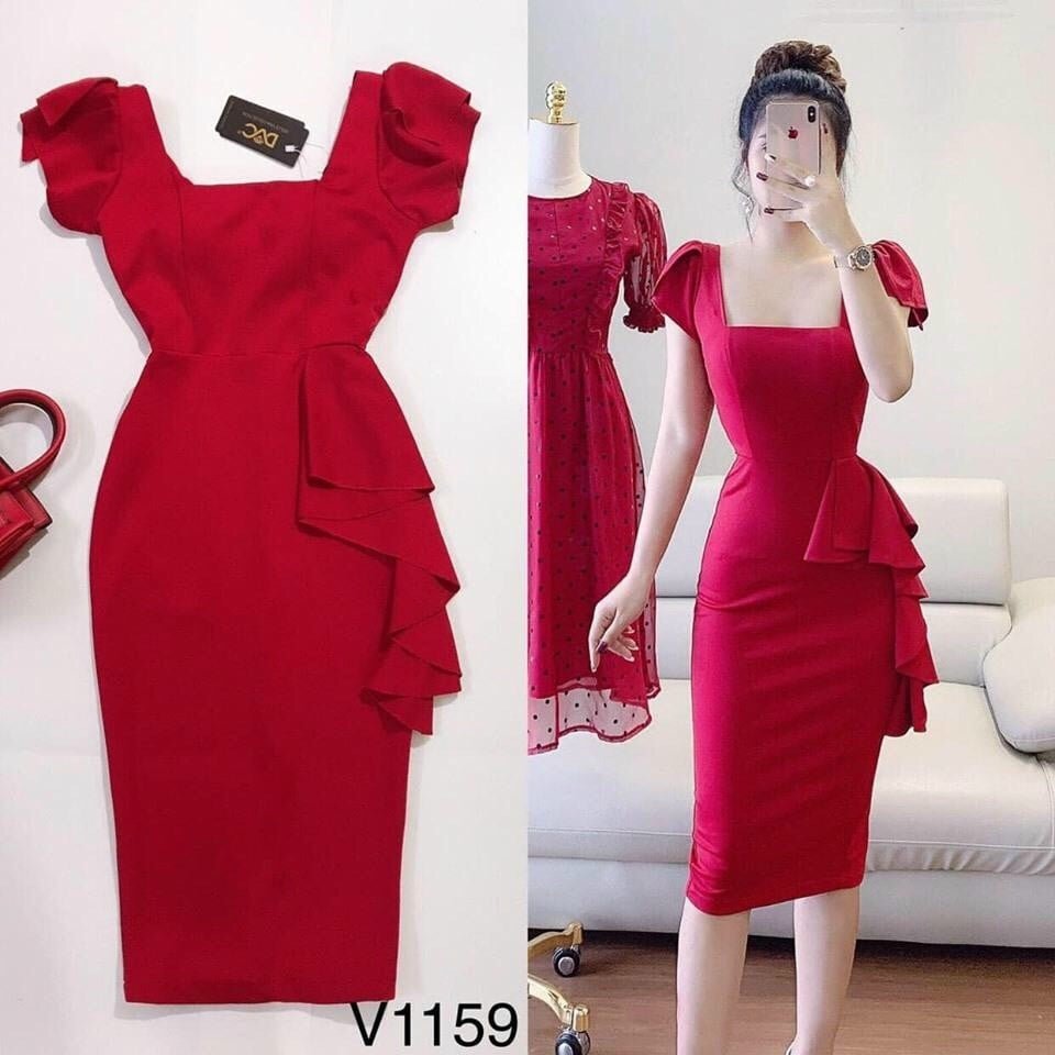 [MẪU MỚI]Đầm suông thiết kế bodycon kiểu dáng dạ tiệc thời trang SUNI