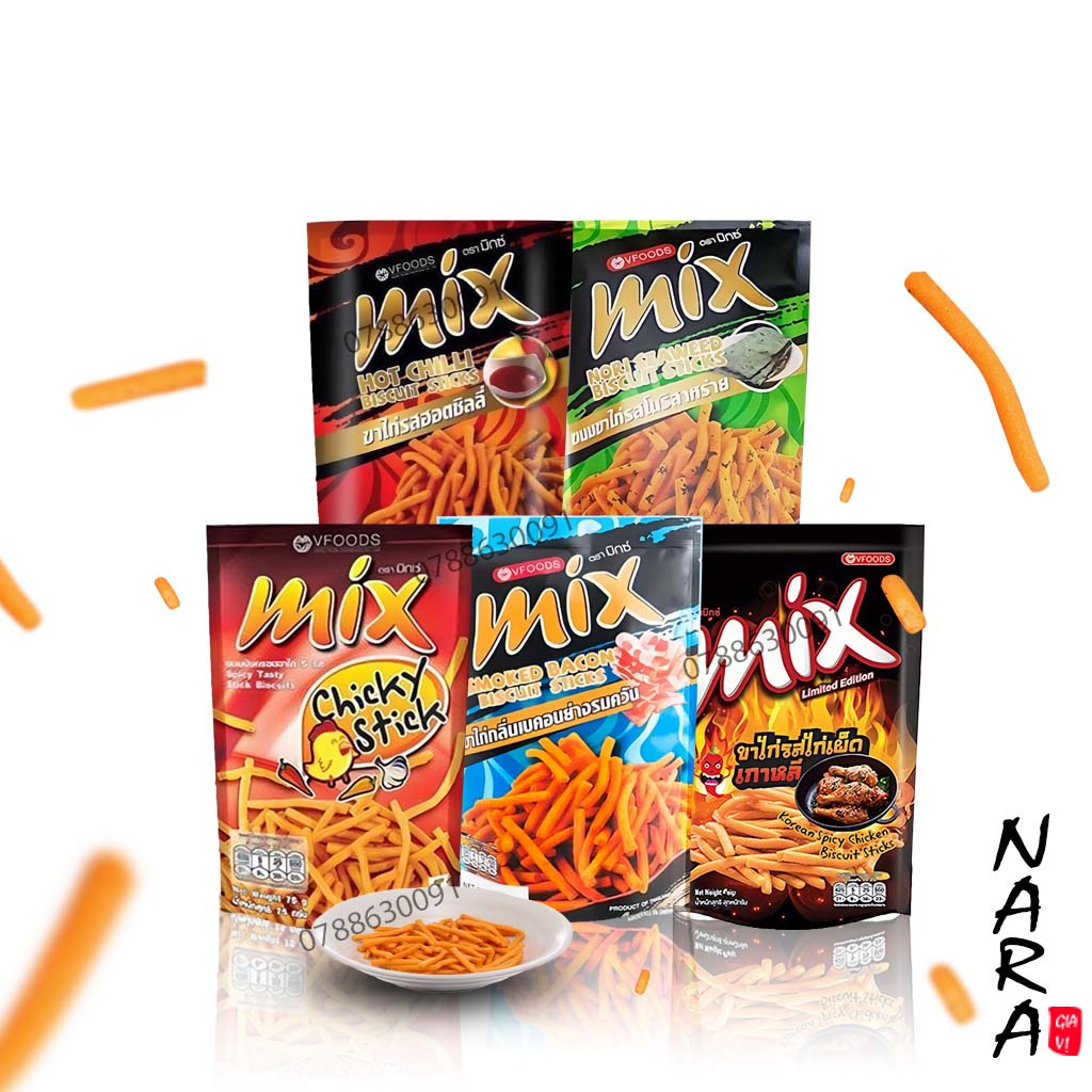 Bánh Que Mix Thái Lan 60g Có đủ 5 vị siêu ngon