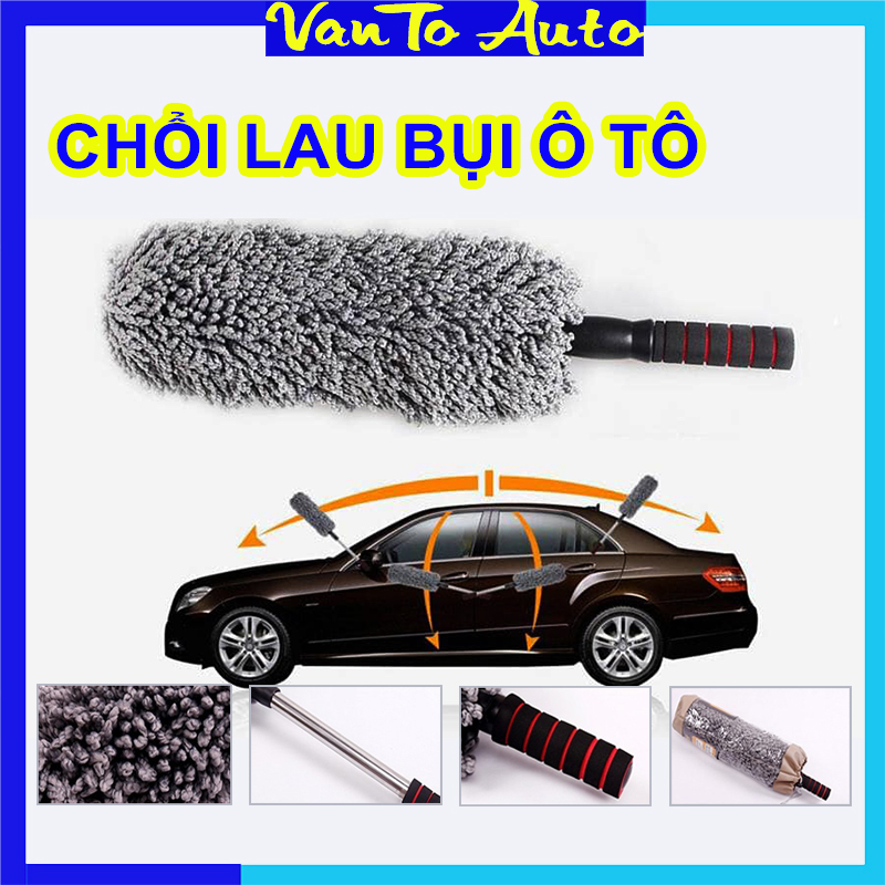 Chổi Lau Quét Bụi Xe Ô Tô, Chổi Lau Xe Ô Tô Chuyên Dụng, Sợi Nano Siêu Mịn, Điều Chỉnh Độ Dài
