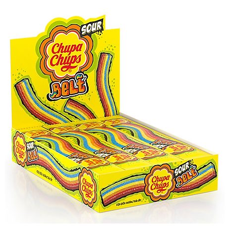 Kẹo dẻo chupa chups sour belt hộp 32 dây