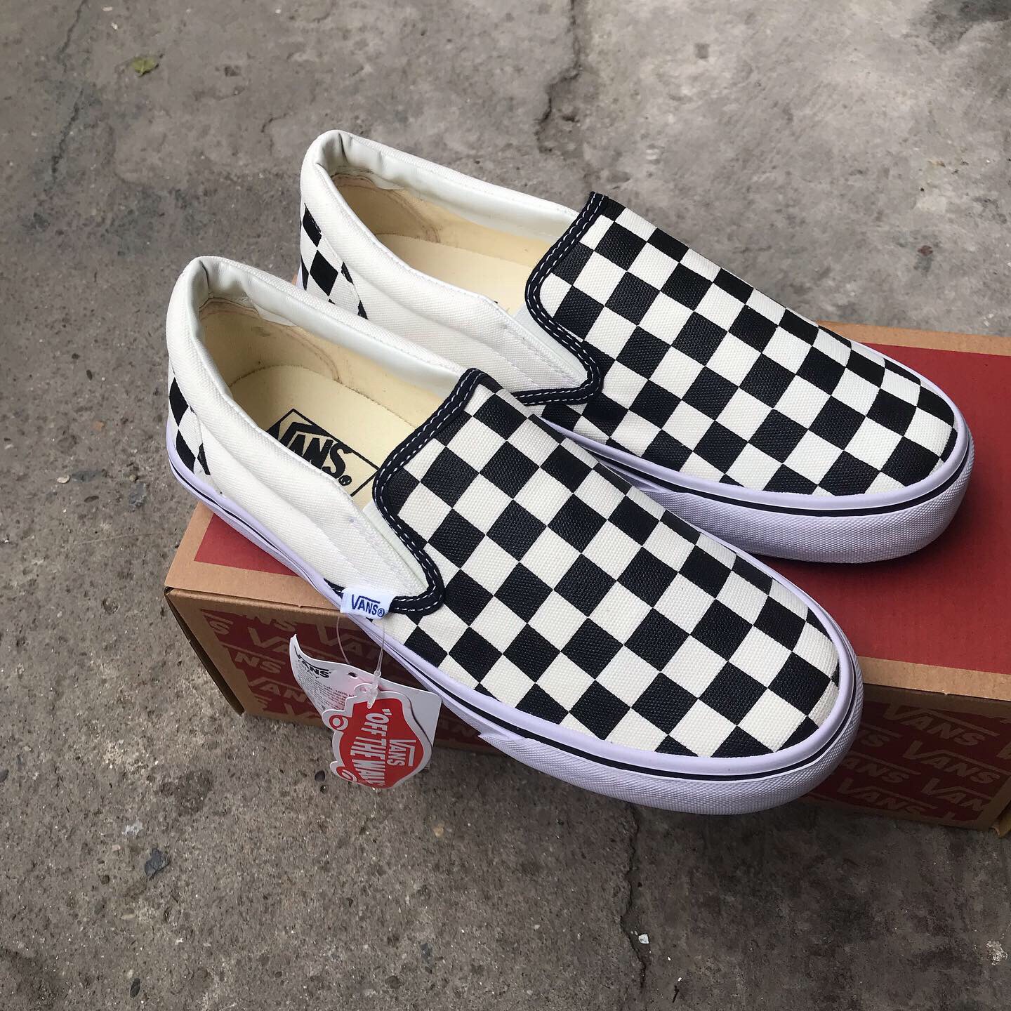 GIÀY VANS SLIPON CHECKERBOAD (Full box, tag)