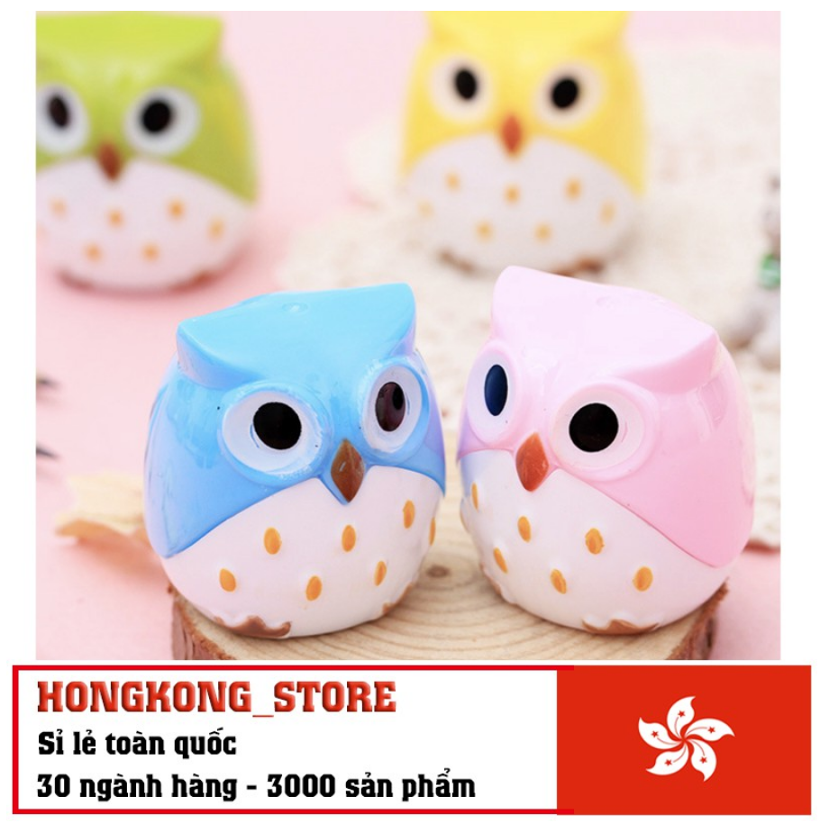 Gọt bút chì Cú Mèo siêu dễ thương - Gọt bút chì văn phòng phẩm 2 đầu gọt tiện dụng