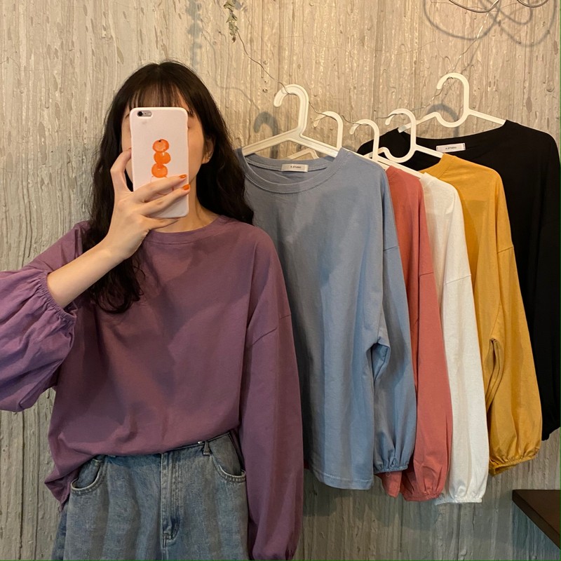 korean style loose tops