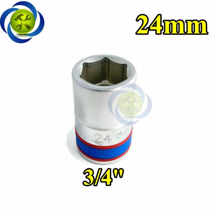 Tuýp 24mm loại 3/4 kingtony 633524m loại ngắn 6 cạnh màu trắng