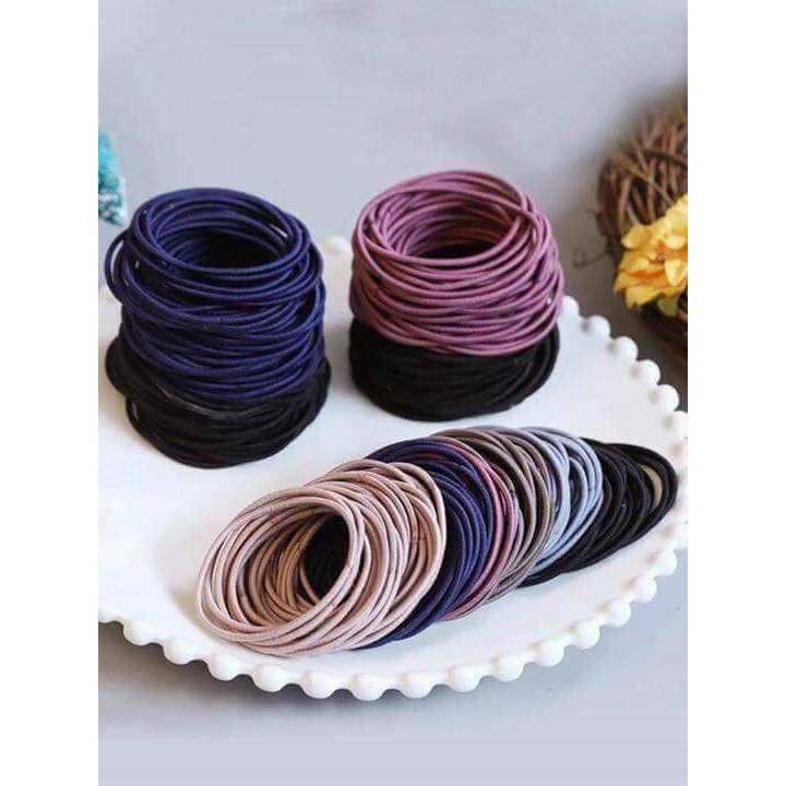 Set dây buộc tóc 100 cái
