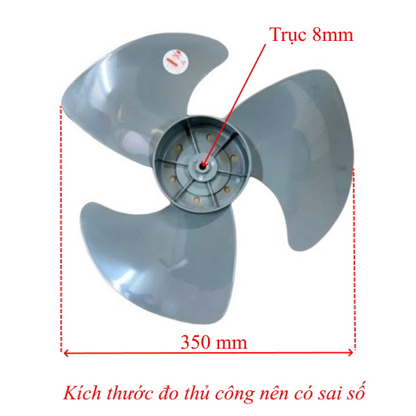 Cánh quạt 3 lá 350mm cho quạt hộp, quạt tản b4 kiểu tròn 400mm