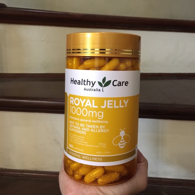 Sữa ong chúa Healthycare Royal Jelly 365 viên ( nguyên tem chemist)