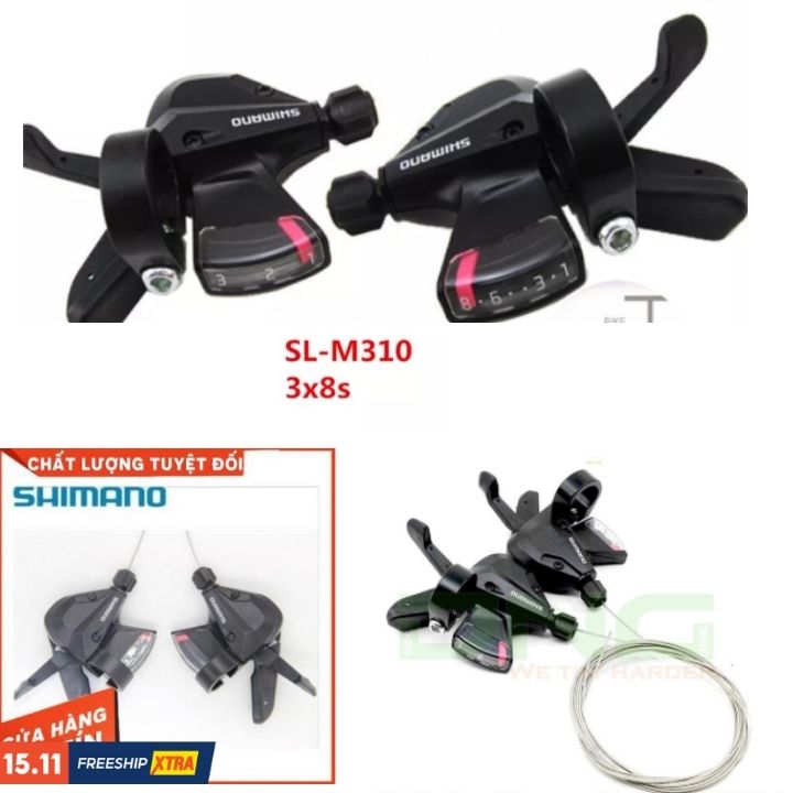 Tay đề xe đạp shimano sl-m310-8 3x8 speed.hàng chính hãng