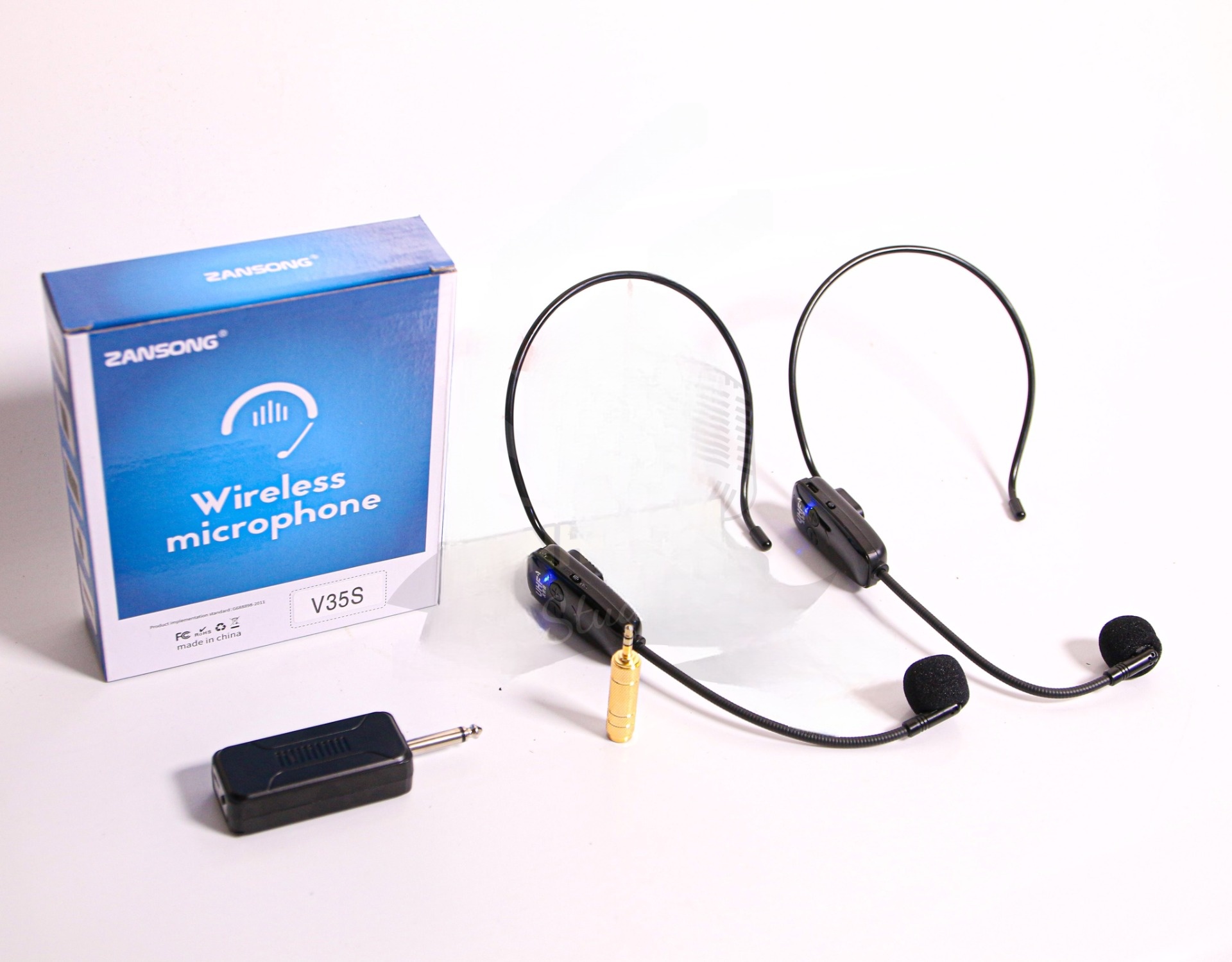 [CHÍNH HÃNG]Bộ 2 Micro Không Dây Đeo Tai Zansong V35S , Phù Hợp Cho Mọi Thiết Bị , Hỗ Trợ Thuyết Trình , Giảng Dạy , Có Độ Nhạy Cao , Hút Âm Mạnh , Khả Năng Chống Ồn , Chống Tạp Âm , Chống Hú Tốt , Thiết Kế Khá Gọn Gàng . BH 12TH