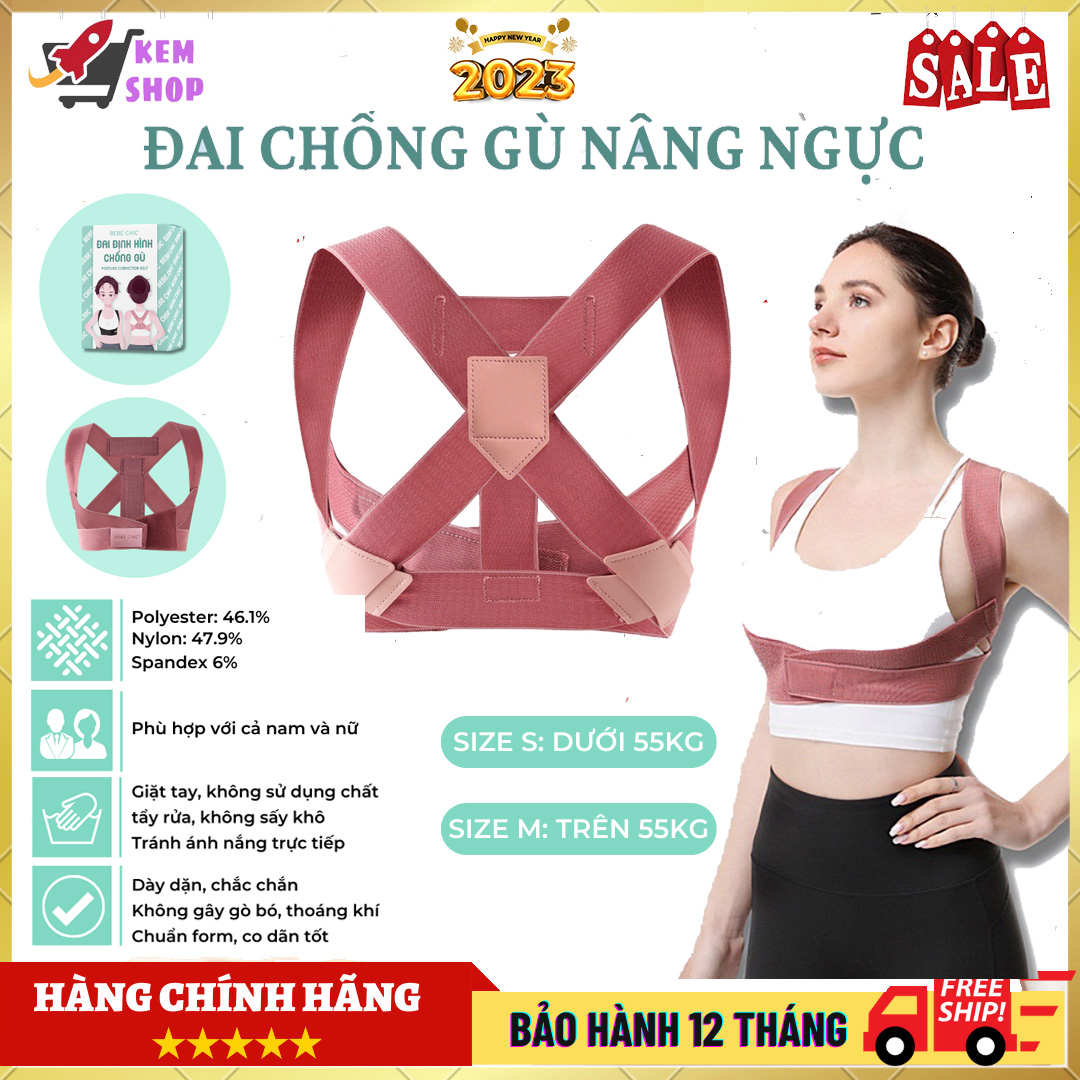Đai chống gù nâng ngực, đai bảo vệ vòng 1 khi tập thể dục, đai chữa gù lưng thông minh, giảm đau lưng, mở rộng vai-ngực, khắc phục gù lưng, đai chống gù lưng chính hãng đai chữa gù lưng vô hình, dùng cho cả nam và nữ