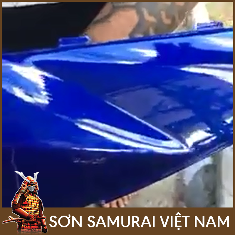 Sơn samurai màu xanh dương - Combo xanh dương H195M sơn xịt samurai