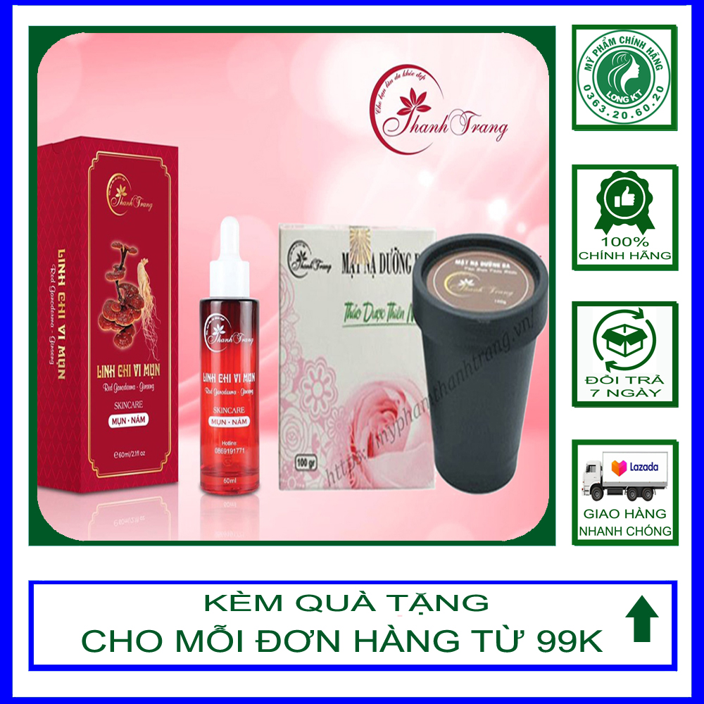 [Thanh Trang ] Bộ sản phẩm tái tạo da Mụn,Nám Linh chi vi mụn Thanh Trang