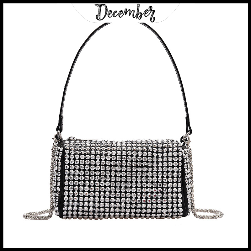 Túi xách nữ Ale Xander Wang đính đá sang chảnh cao cấp 2 màu đen trắng - Ảnh chụp thật