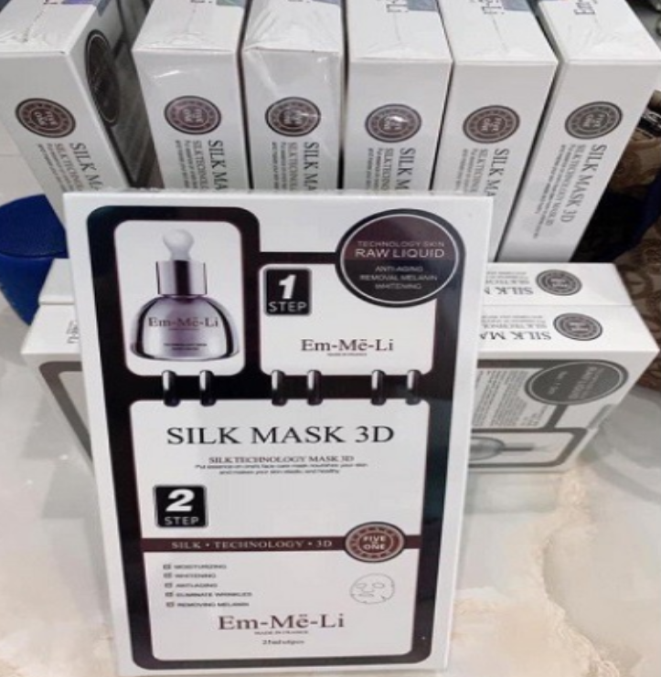 Mặt nạ tơ tằm em-me-li silk mask 3d xuất xứ từ pháp hộp 6 miếng x 25ml