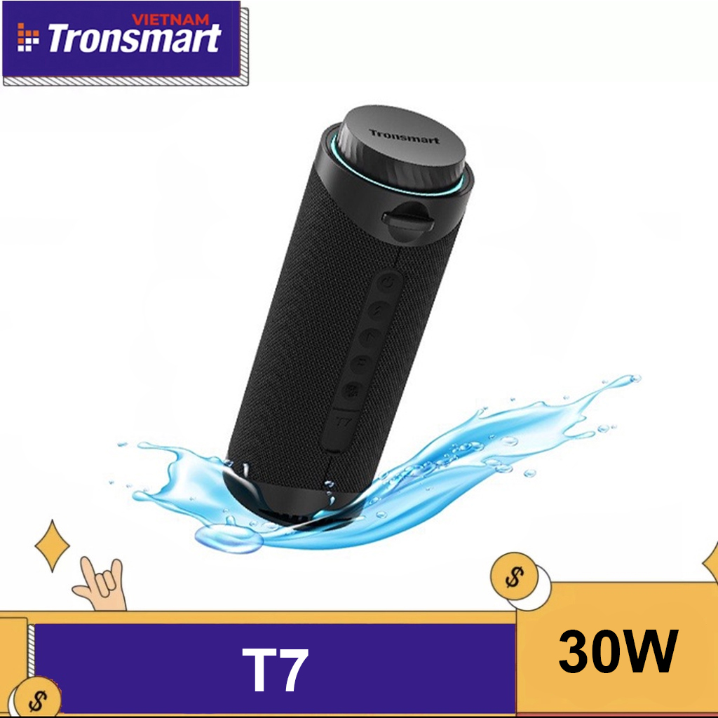 Loa Bluetooth Tronsmart T7 Công suất 30W Chống nước IPX7 Âm thanh siêu trâm 12h Playtime