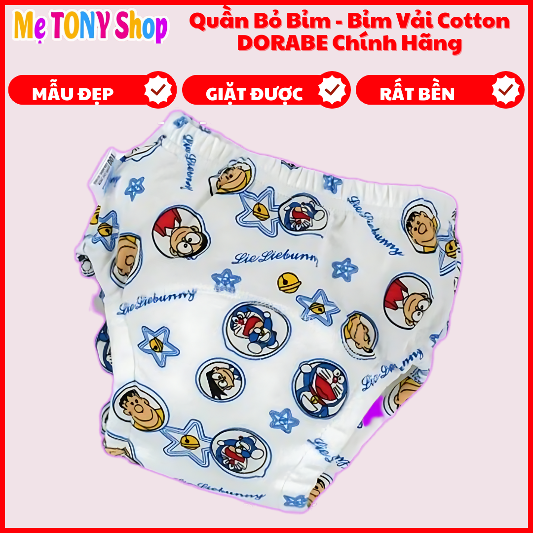   Tặng KhẩuTrang 5D Quần Bỏ Bỉm Bỉm Vải DORABE CHÍNH HÃNG Cotton 100% Đủ Size Cho Bé  