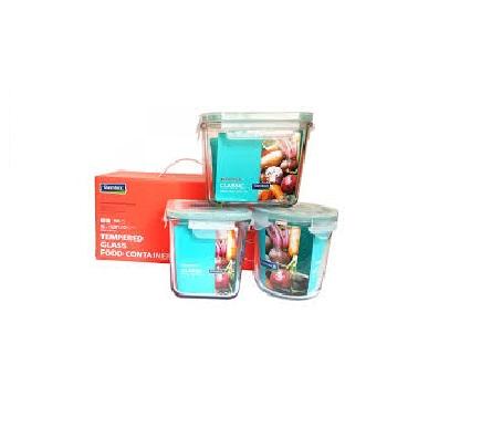 Bộ 03 hộp thủy tinh cường lực Glasslock 720 + 900 + 1020ml, kín hơi, tiện dụng - Made in Korea