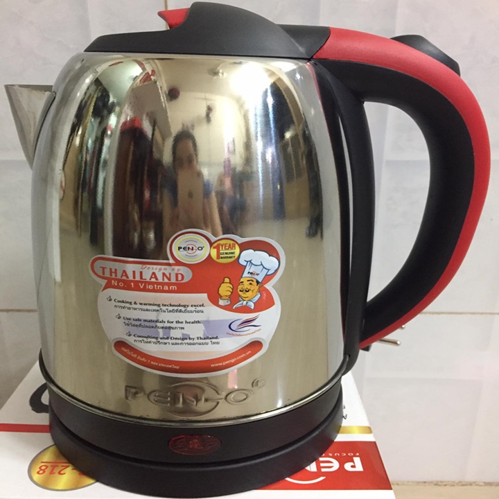 Ấm đun siêu tốc inox tự động 1.8 lít pengo pg-218