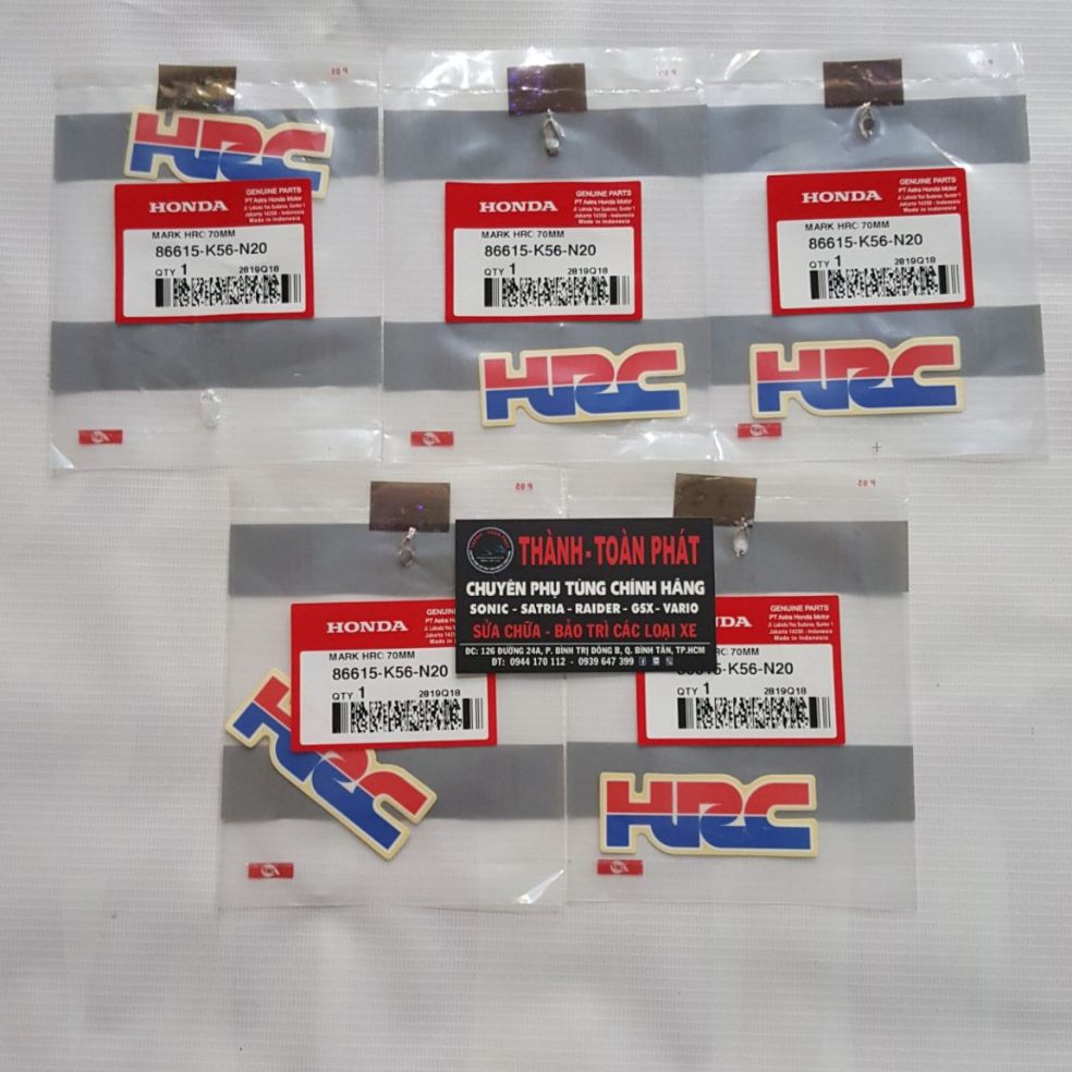 Tem HRC cho mọi loại xe