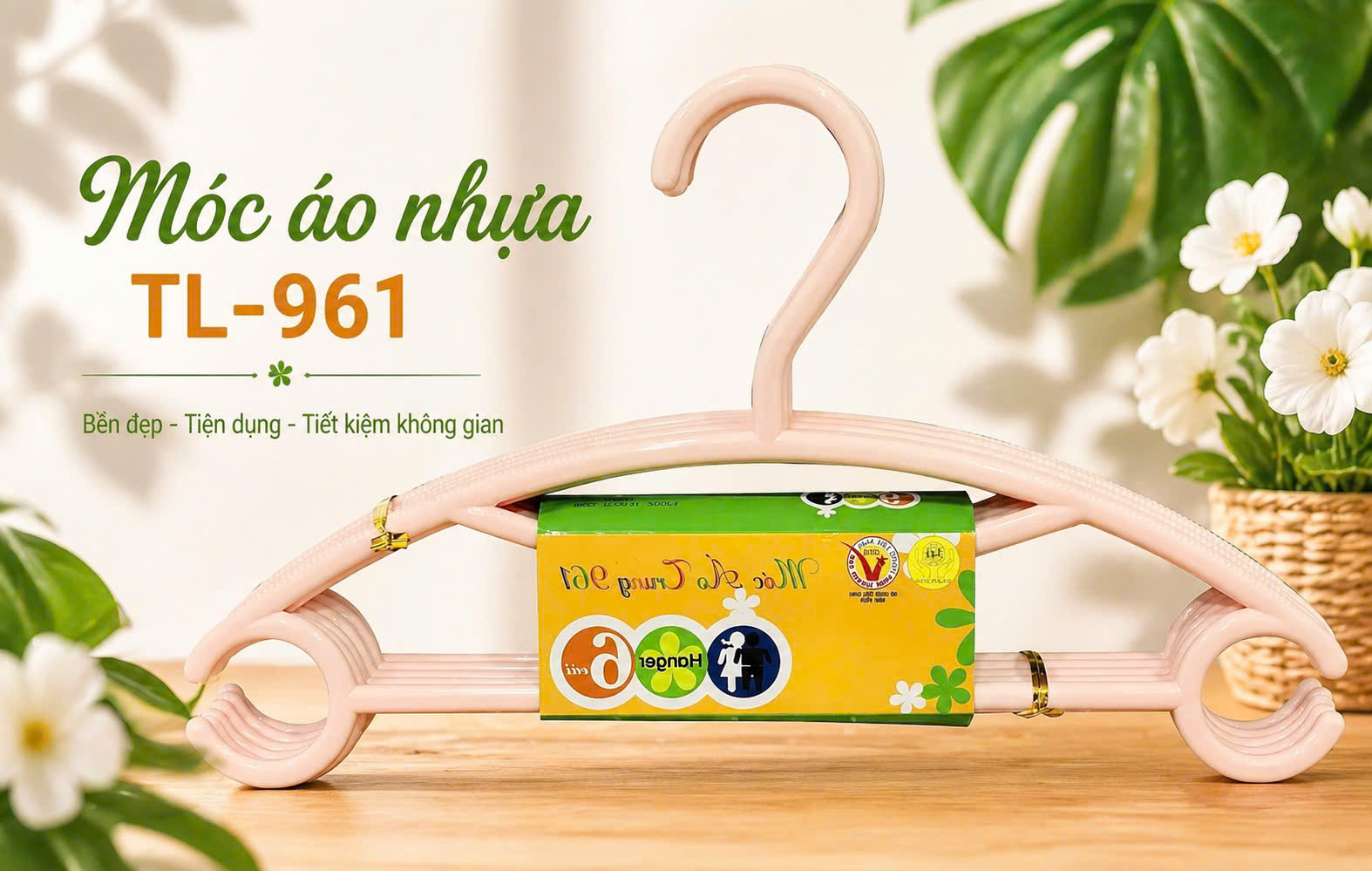 Móc áo nhựa trung tự lập tl961 - 6c
