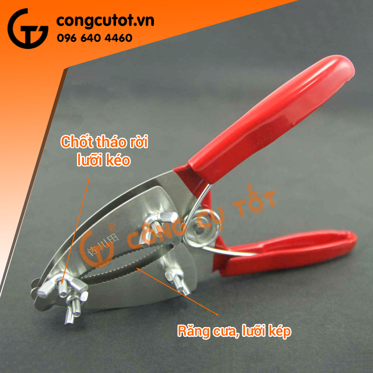 Kéo khoanh vỏ chiết cành lưỡi kép răng cưa Sagawa