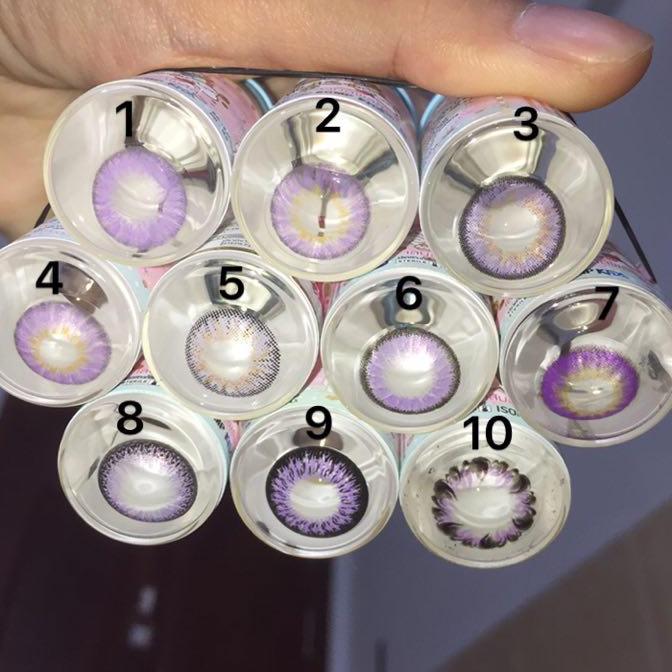 [Hoàn tiền 20%] [HCM]lens tím sử dụng 1 năm - được lựa mẫu inbox