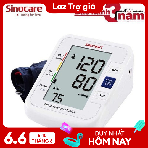 Máy Đo Huyết Áp Bắp Tay và nhịp tim Giọng nói tiếng Việt Sinoheart sinocare - Yuwell YE650D - BWELL PRO 36 ( Thụy Sĩ )