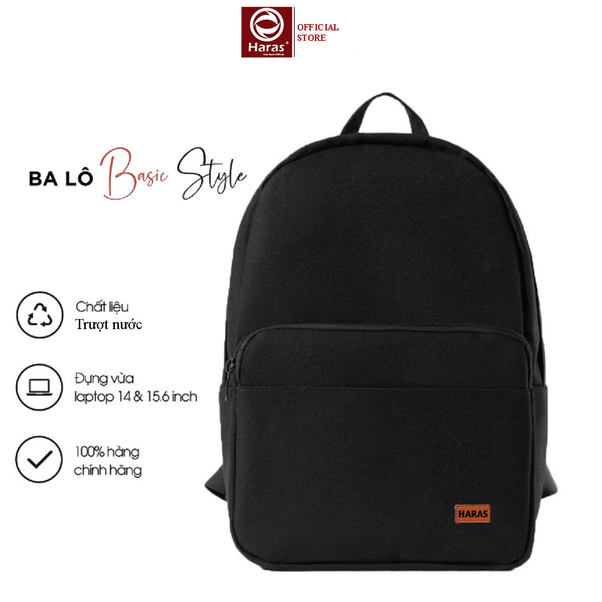 Balo nam nữ thời trang cao cấp classic backpack haras hr340