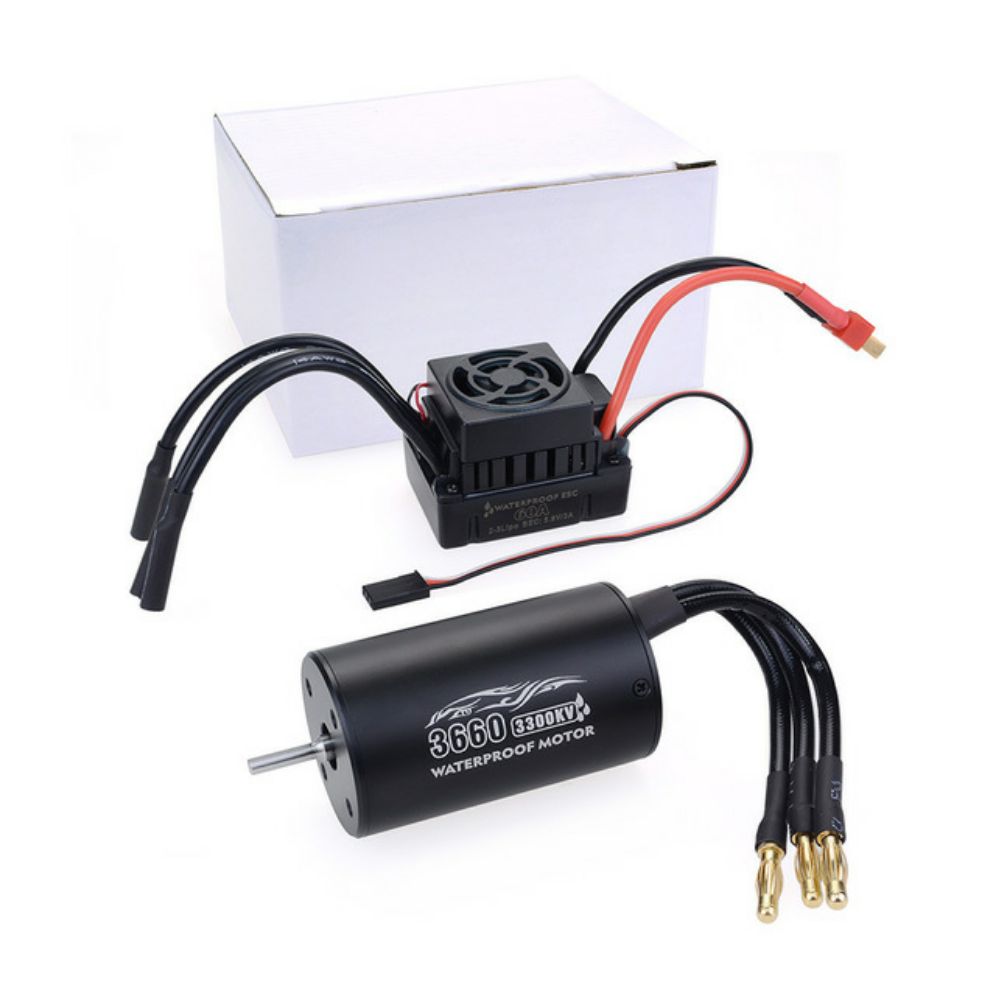 Combo motor brushless bốc đầu xteam rc 3660 + esc 60a cho xe điều khiển chạy 70 - 90 km/h