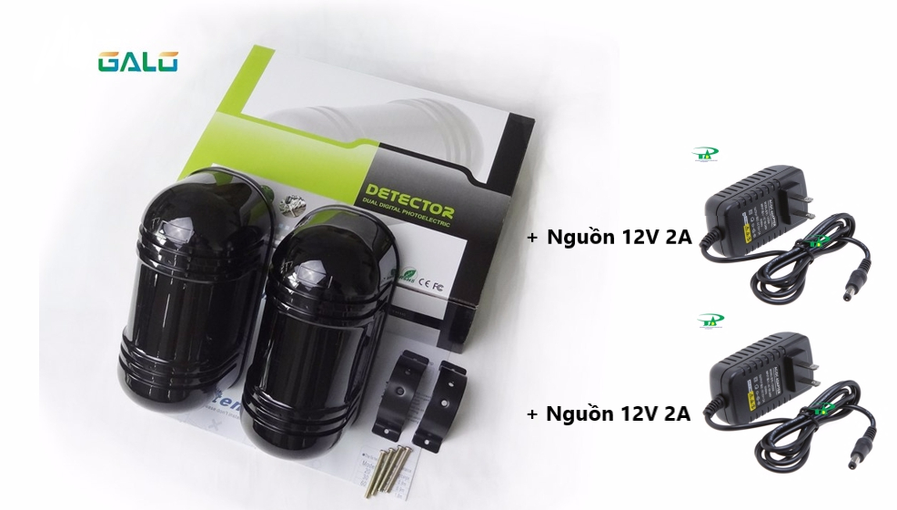 Beam ABT100 hàng rào cảm biến hồng ngoại chống trộm DETECTOR ABT-100 kèm 02 Adapter 12V2A
