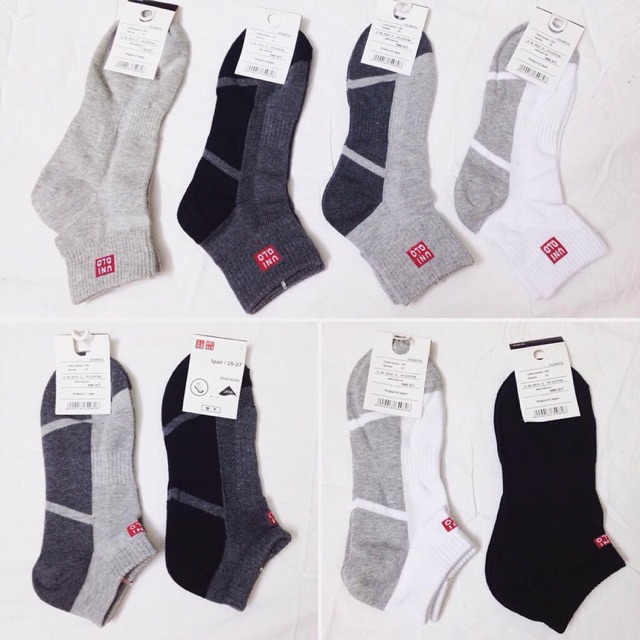 Set 10 Đôi tất nam khử mùi dệt chữ Uniqlo - Sản phẩm bốn mùa (Thế giới đồ lót-Bông nguyễn)