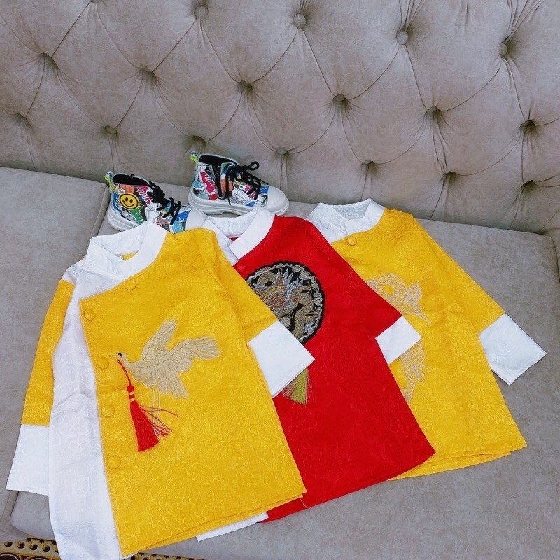 ▦✎  Áo dài gấm thượng hải cho bé trai