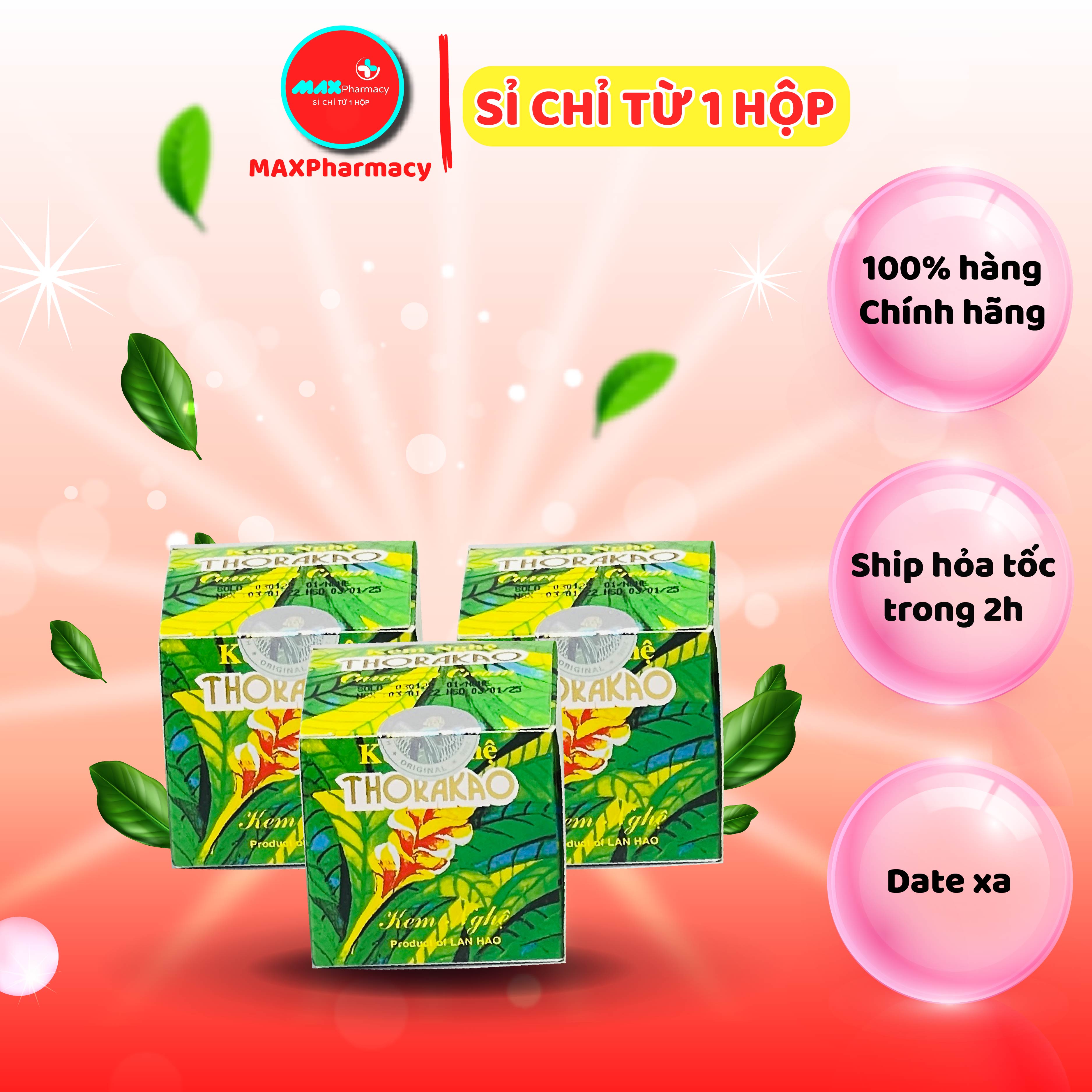 Kem nghệ dưỡng da mụn thorakao ngăn ngừa mụn, giảm vết thâm 7g - maxpharmacy