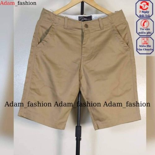 Quần short nam kaki co giãn nhẹ nhiều mẫu, chất kaki khóa kéo Adam_fashion