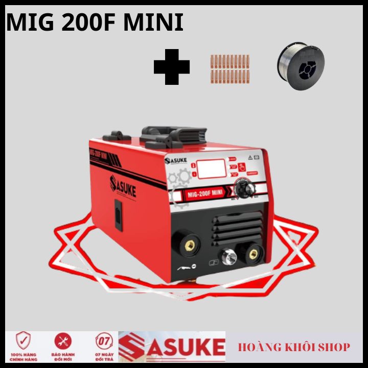 Máy hàn mig không dùng khí sasuke mig 200f 2 chức năng