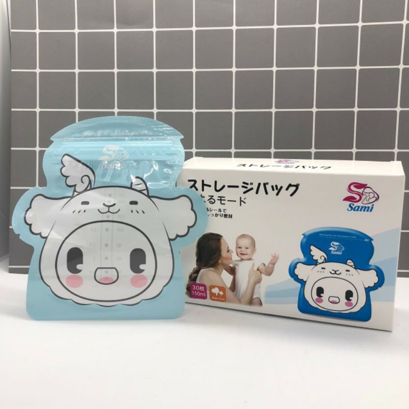 Hộp 30 túi trữ sữa Sami 150ml có vòi rót tiện dụng Nhật Bản